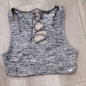 Hollister Gray Sports Bra Top